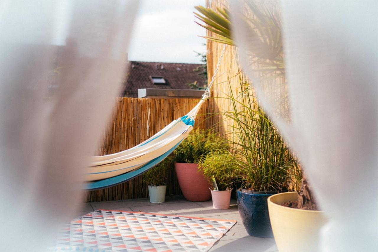 The Kalifornia I Stilvoll Mit Urlaubsfeeling I Dachterrasse I Klima Apartment Karlsruhe Luaran gambar